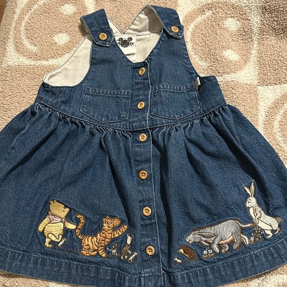 winnie the pooh denim dress (S) Winnie The Pooh Denim Overall Dress